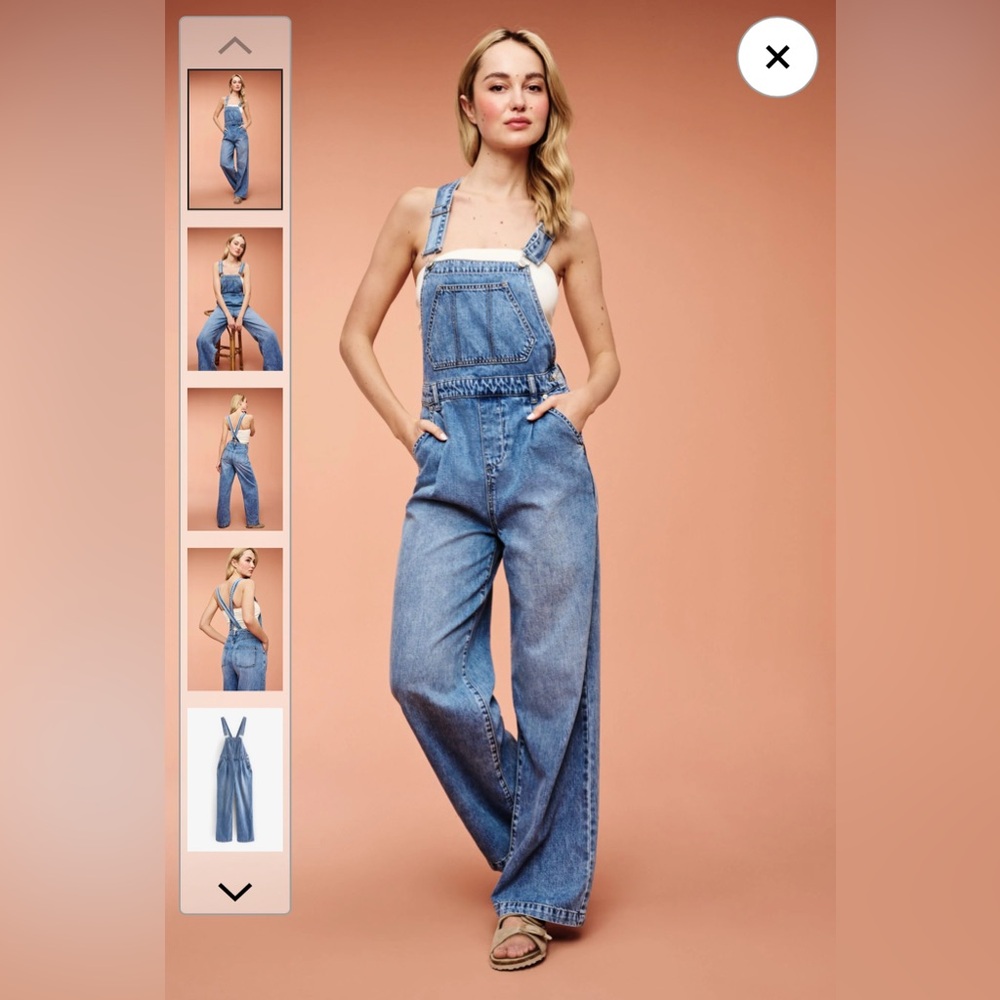 Brand new denim overalls
